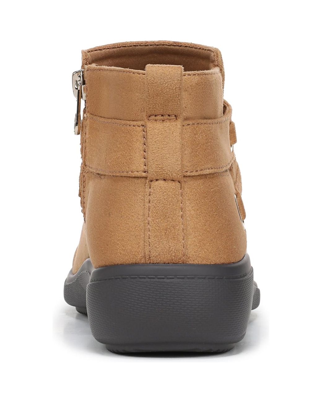 LifeStride Brown Brave Zipper Ankle Booties