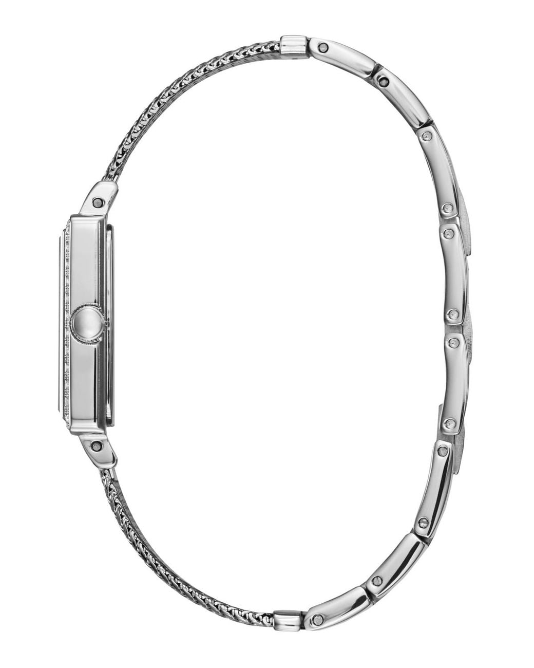 Guess White Analog Mesh Watch
