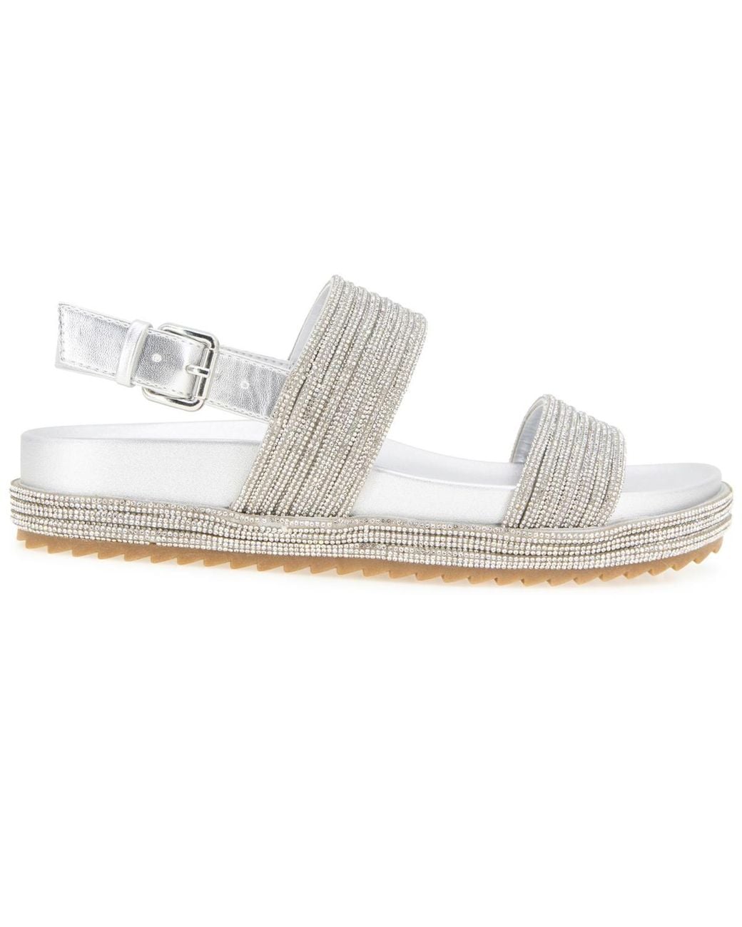 Kenneth Cole White Debra Round Toe Sandals