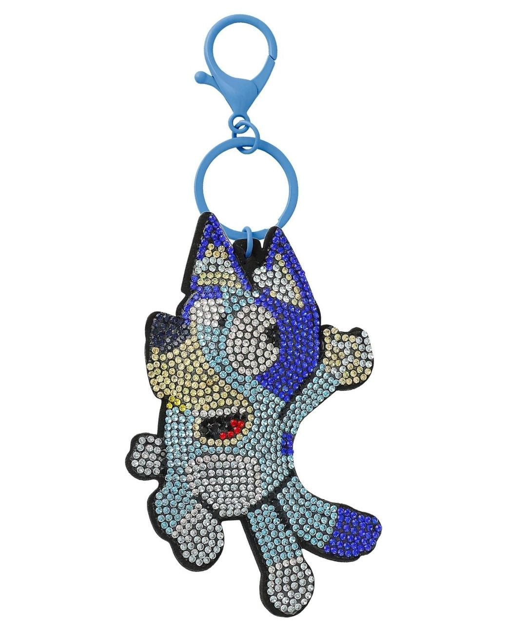 Liquid Warning Iphone Bluey Y Pave Crystal Bag Charm Keychain in Blue | Lyst