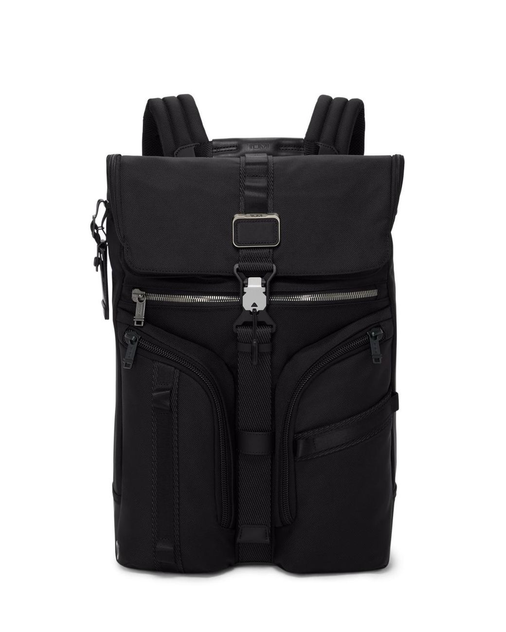 Tumi Black Alpha Bravo Surveillance Backpack for men