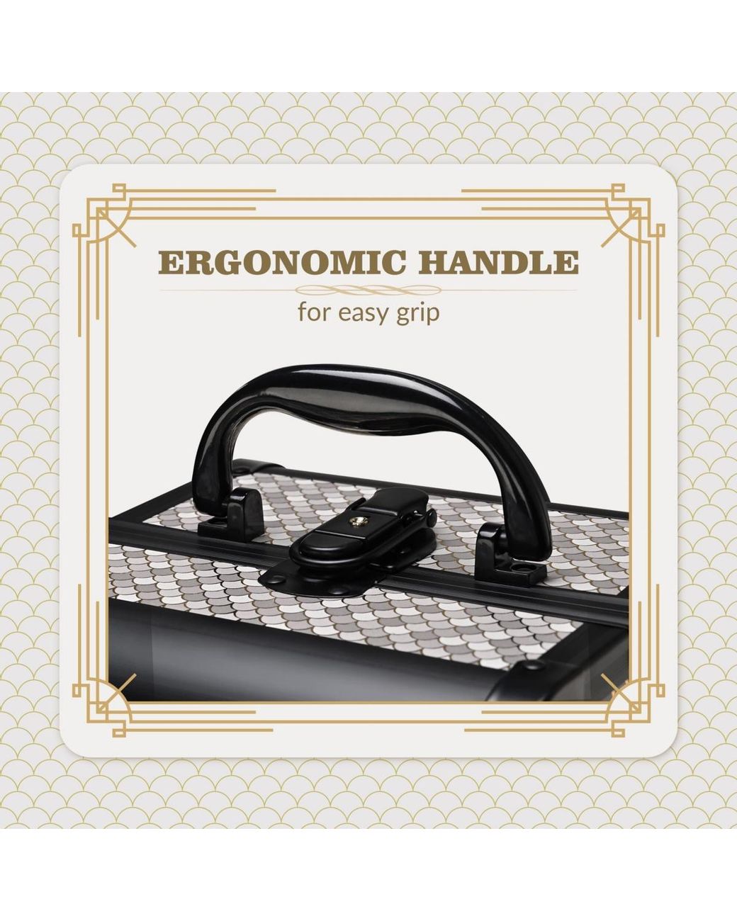 Byootique Gray Makeup Train Case