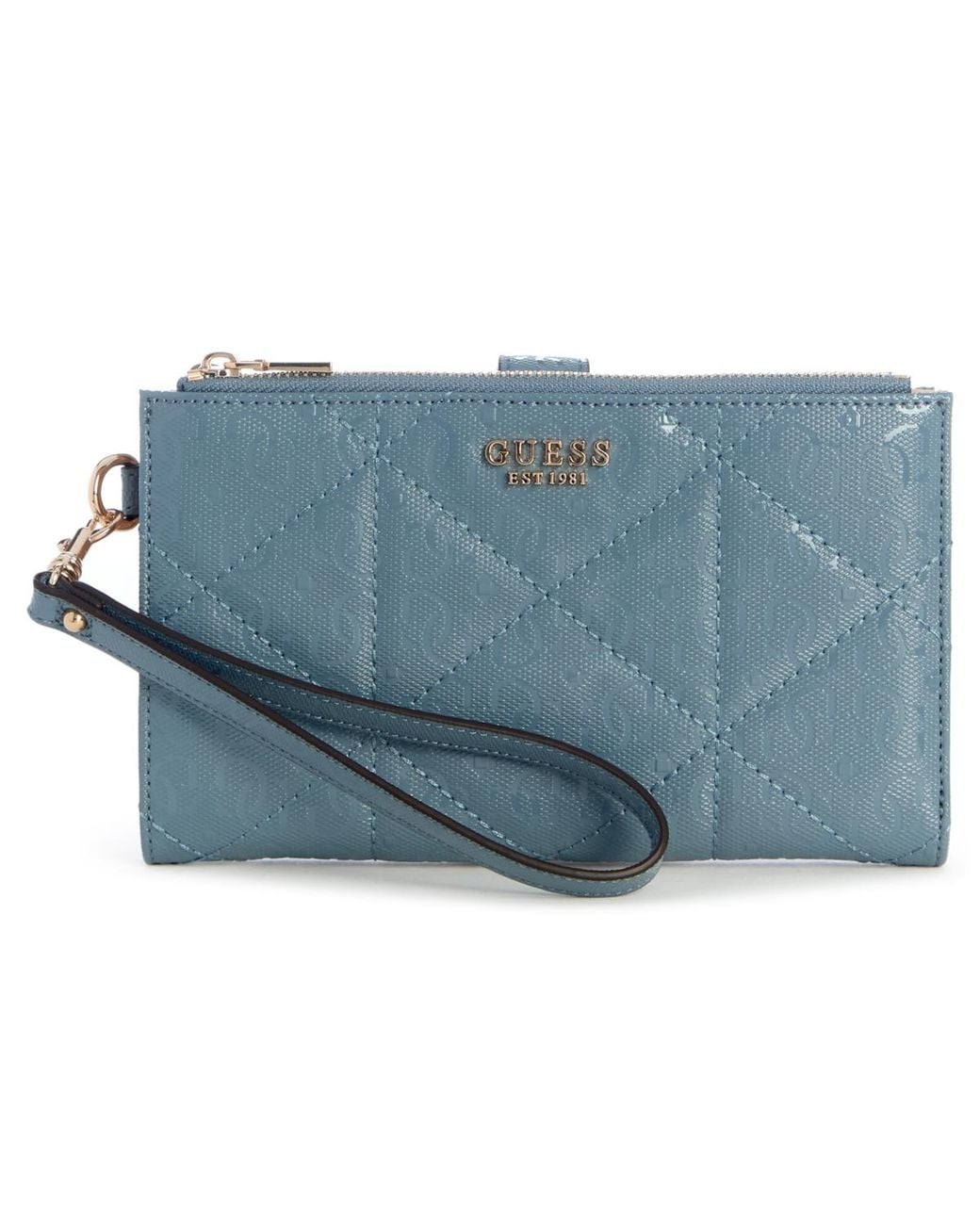 Double Up Shell Guess Amy Slg Double-zip Organizer in Blue | Lyst