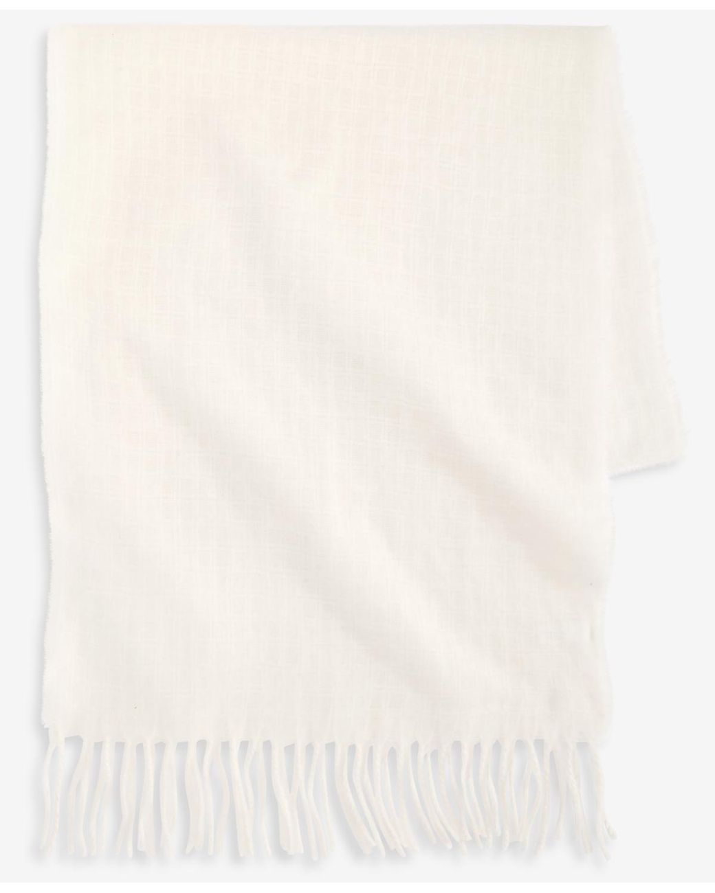Style & Co. Natural Box Check Weave Solid Feathersoft Wrap Scarf