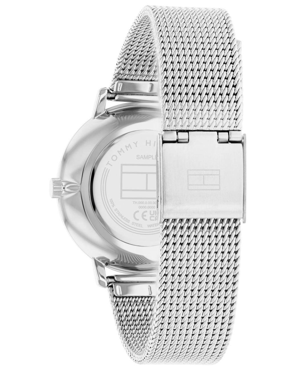 Tommy Hilfiger Metallic Two Hand Silver-tone Stainless Steel Watch 34mm