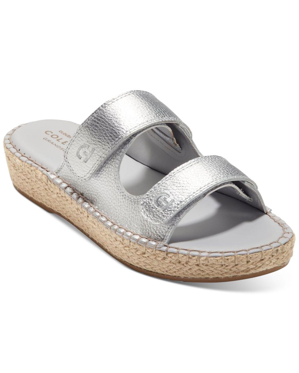 Cole Haan Cloudfeel Espadrille Slide Sandals in Gray Lyst