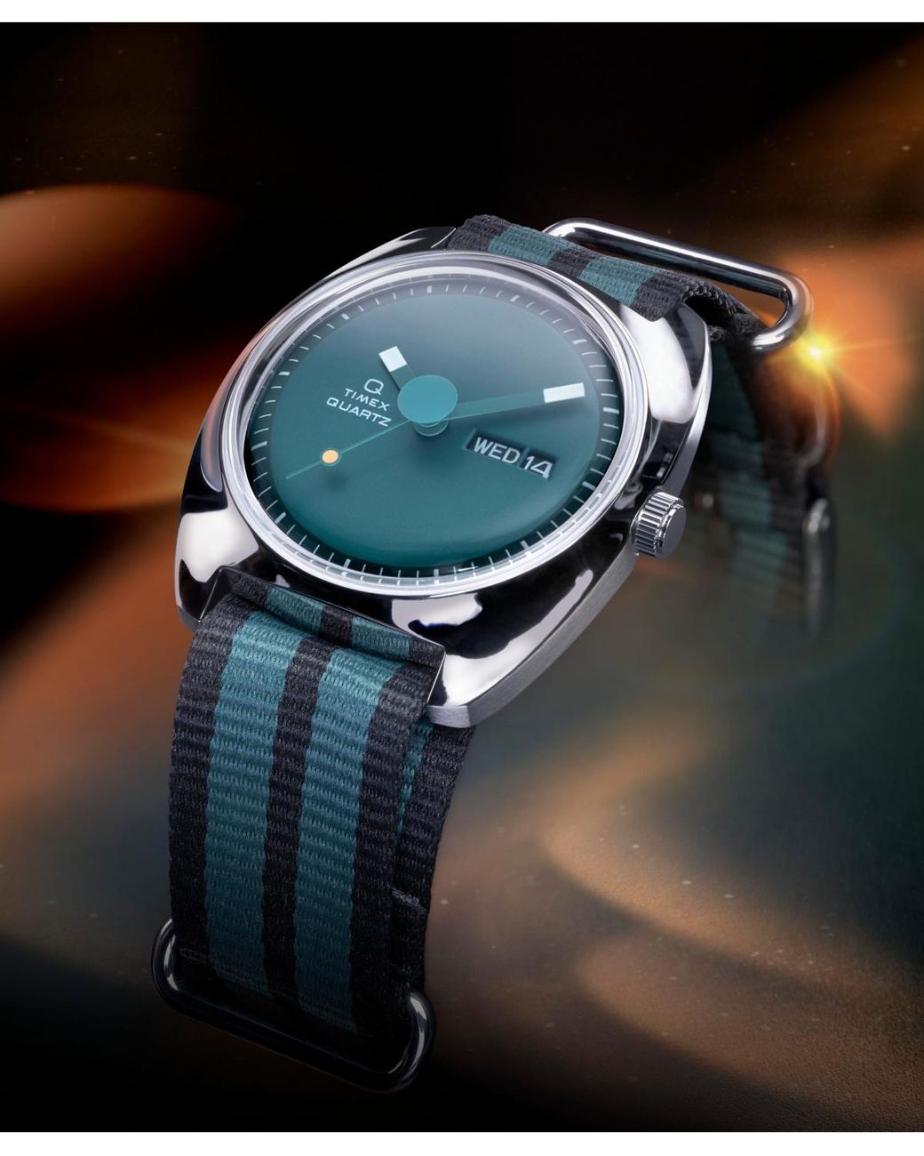 Timex Green Quartz Analog Fabric Watch for men