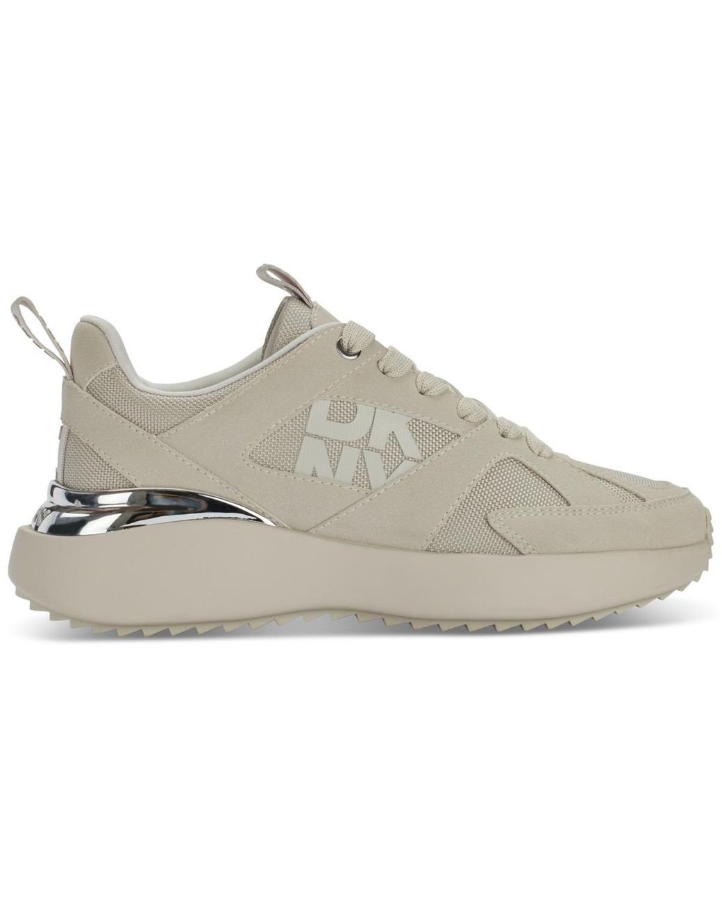DKNY White Zofi Lace-up Sneakers