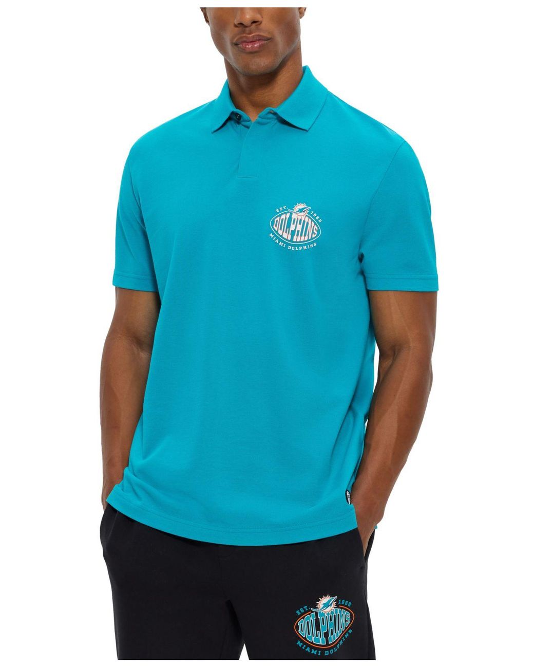 BOSS - BOSS x NFL long-sleeved polo shirt with collaborative branding