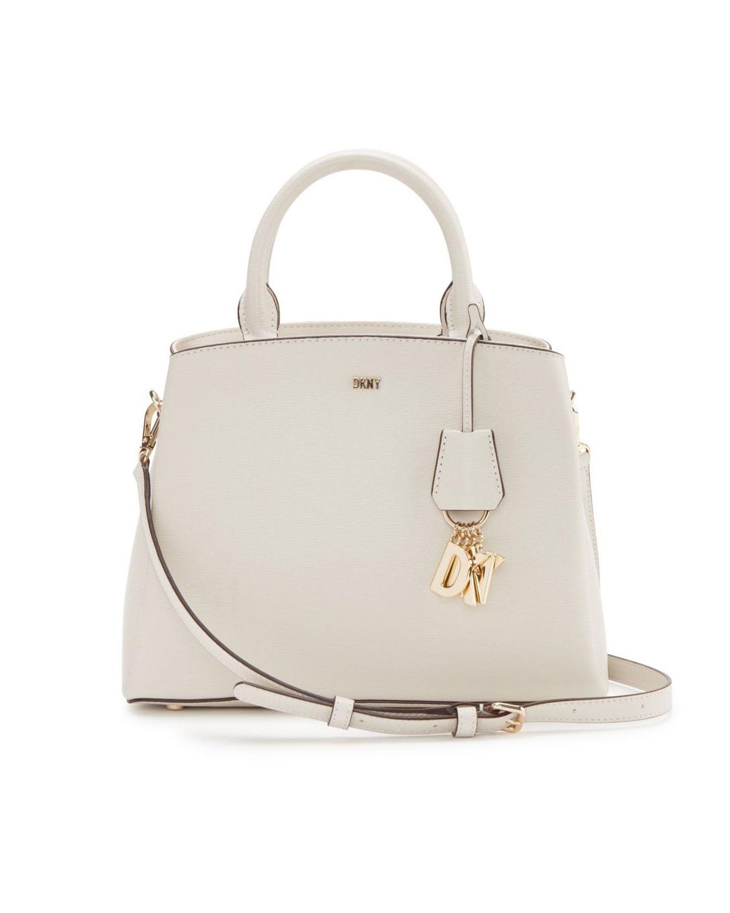DKNY Paige Medium Satchel With Convertible Strap in White | Lyst