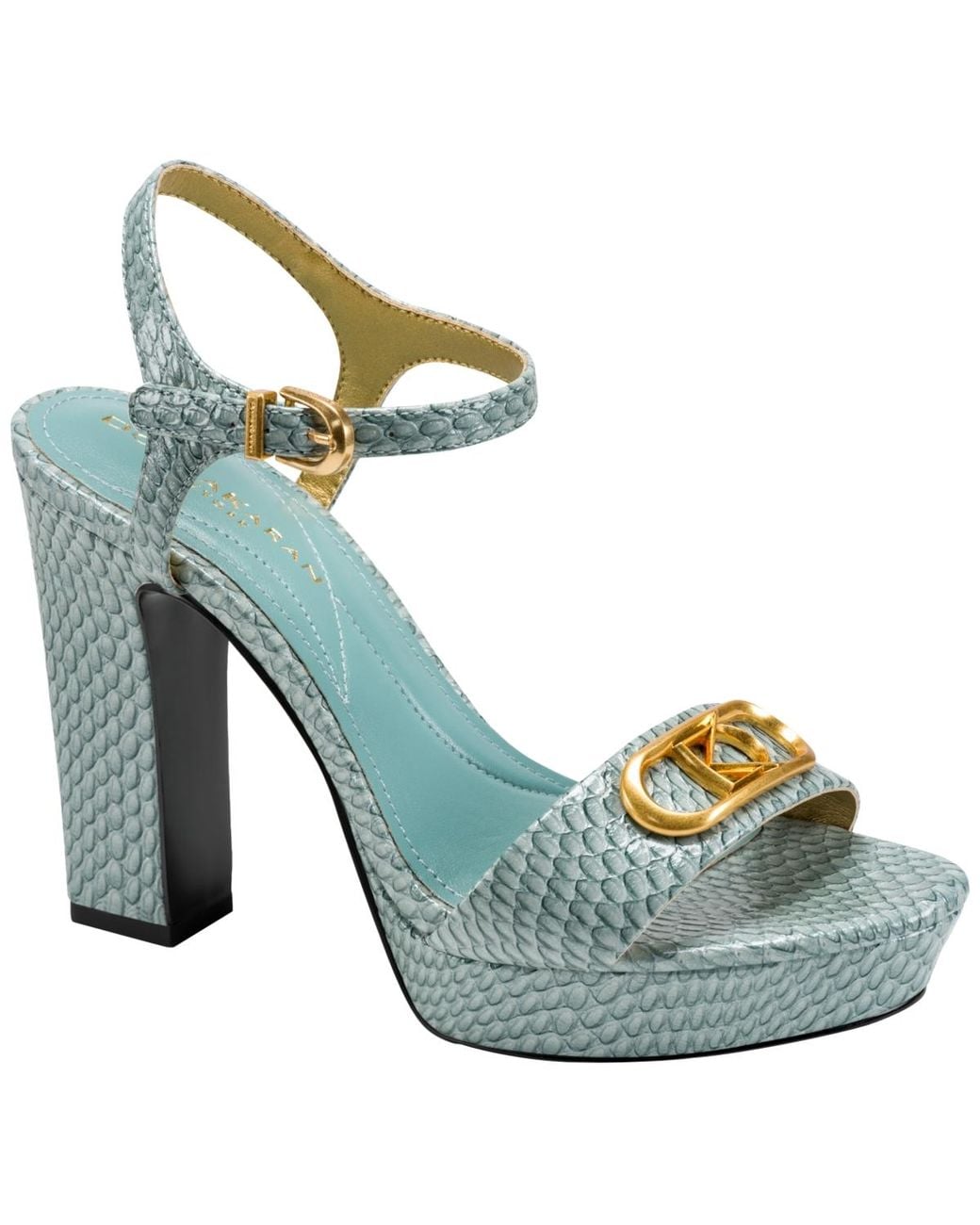 Donna Karan Blue Shepard Platform Sandals