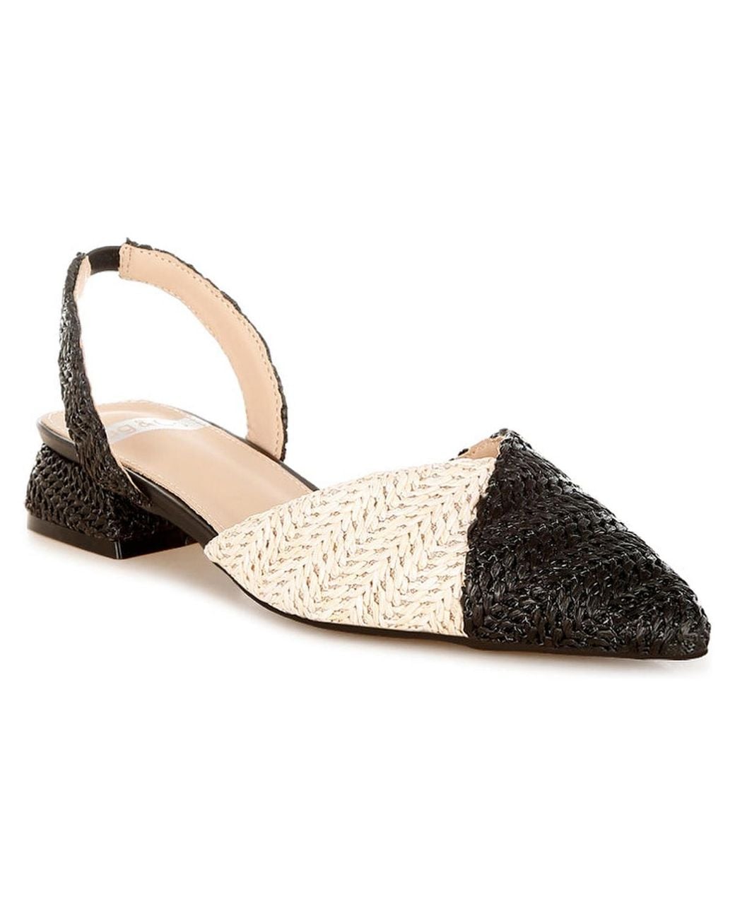 Rag & Co Metallic Kinjay Pointy Toe Slingback Sandals