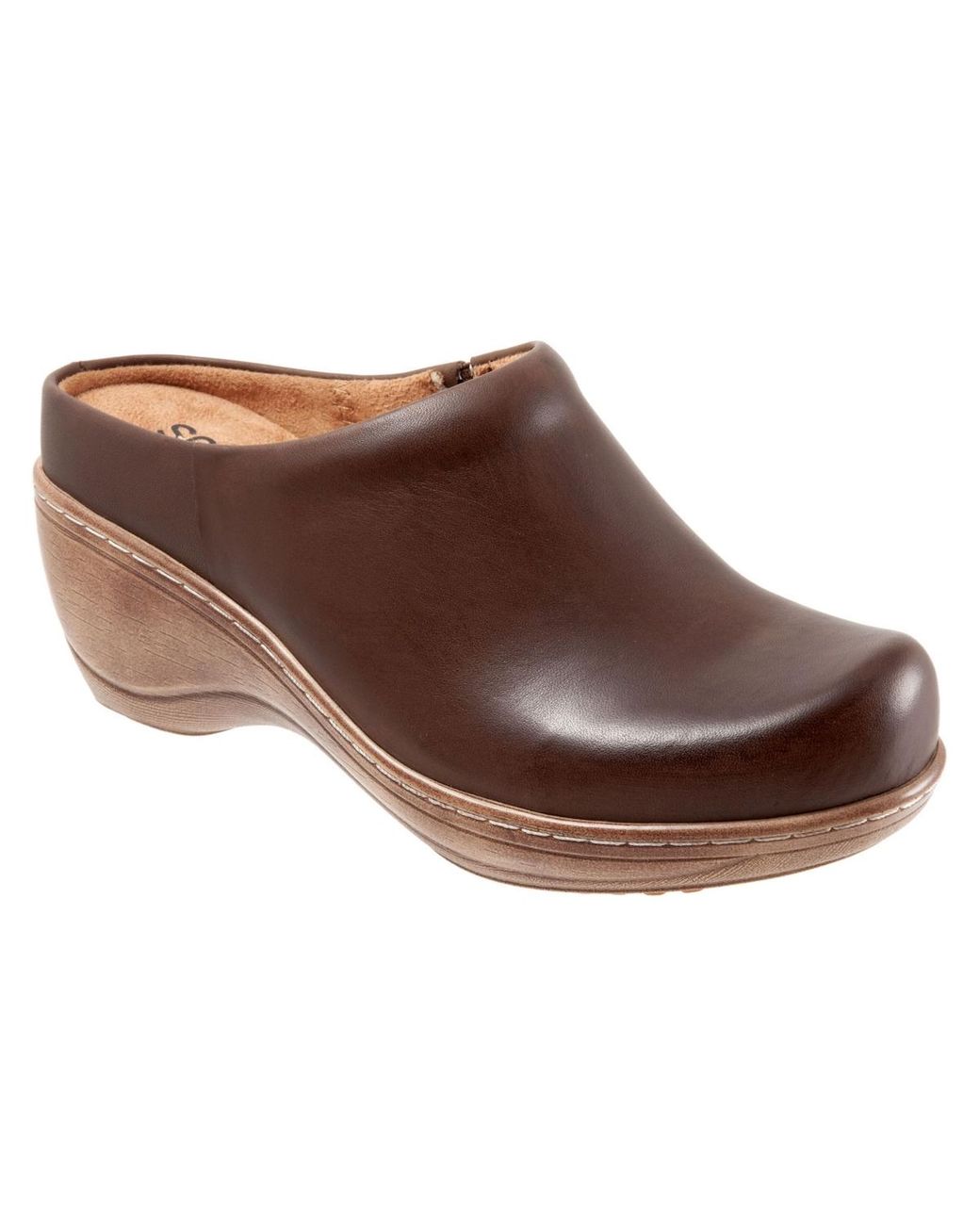 Softwalk Madison Clog in Brown | Lyst
