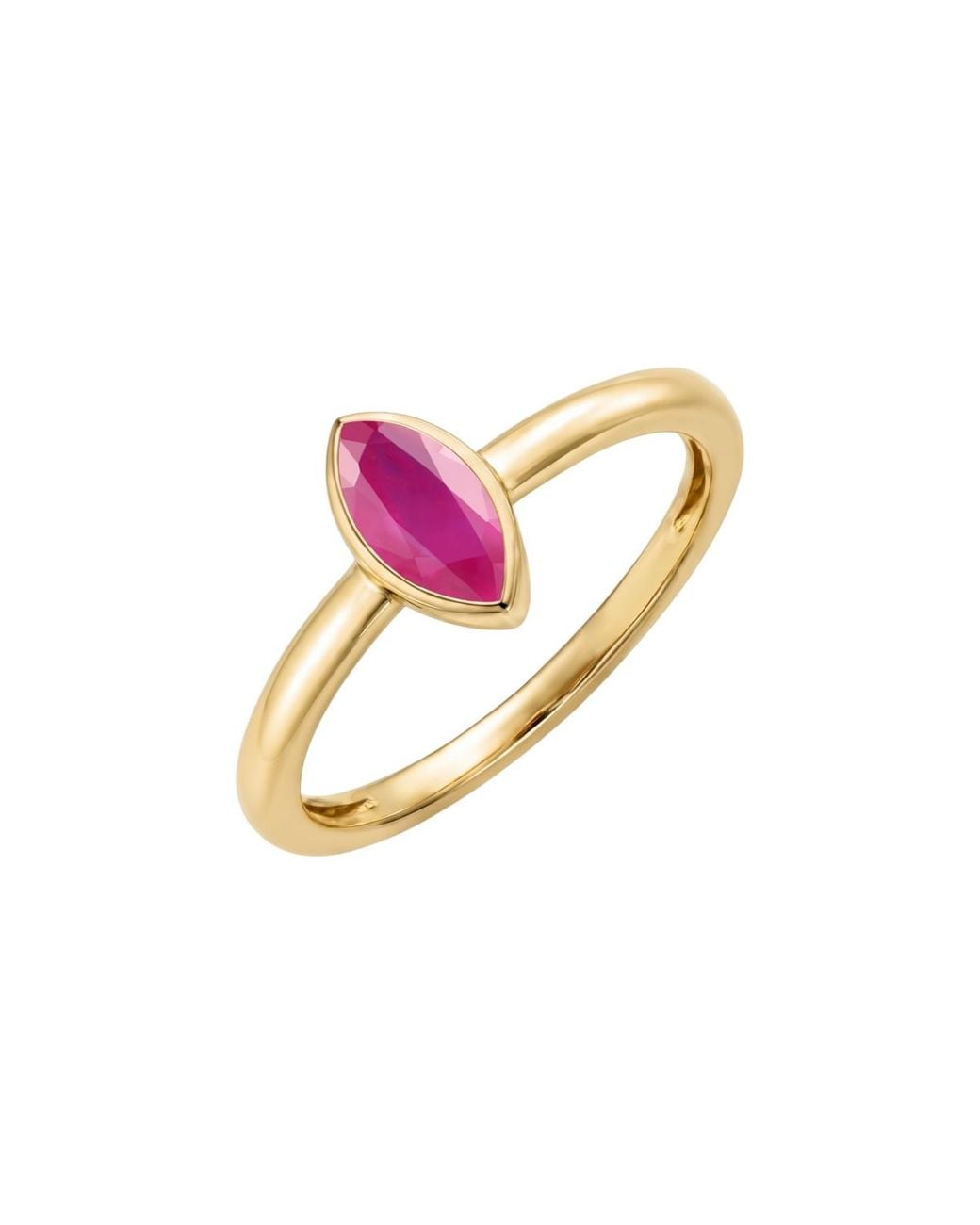 Macy's Pink Ruby Marquise-cut Bezel Ring (3/8 Ct. T.w.