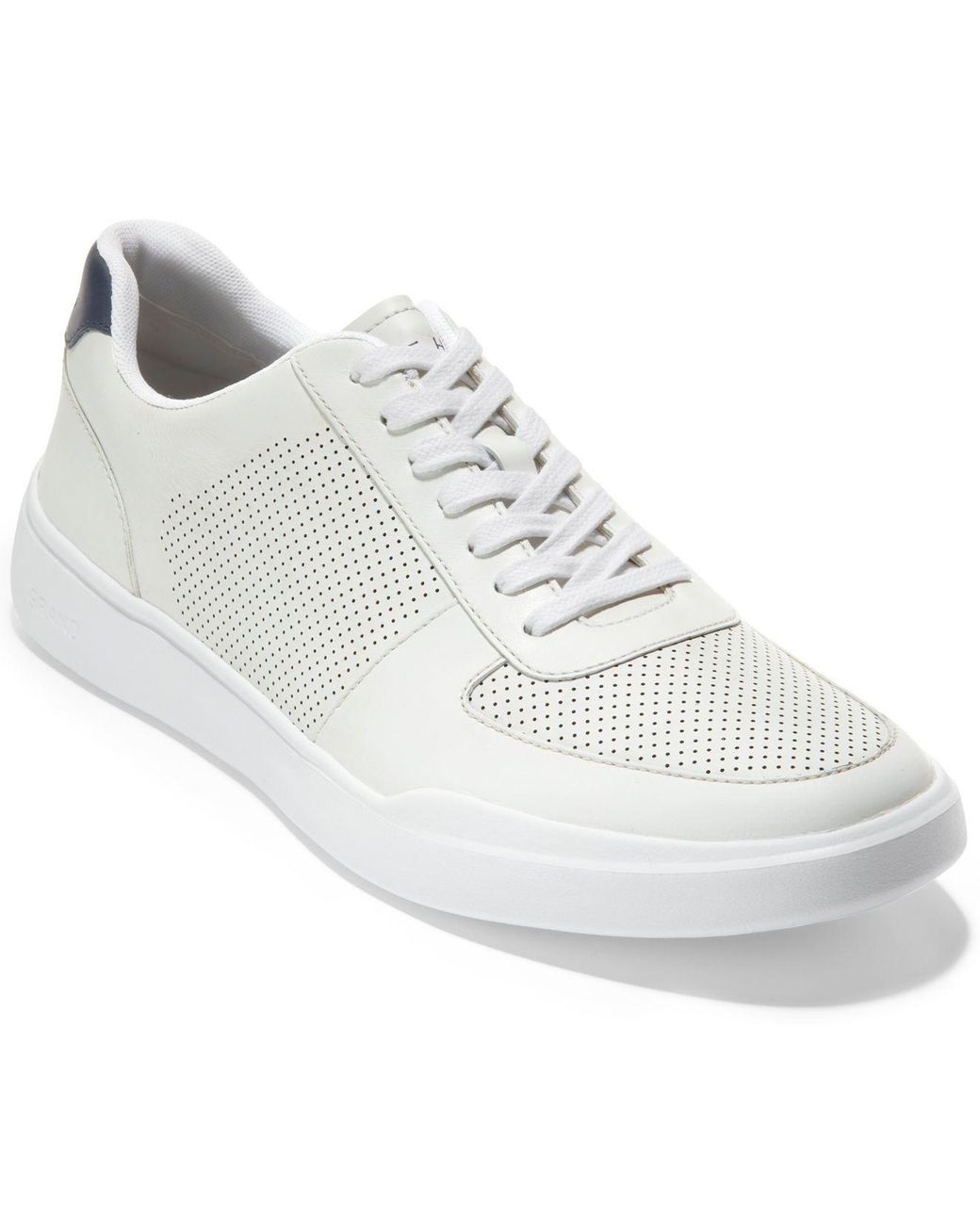 Cole Haan Leather Grand Crosscourt Modern Perf Sneaker in White for Men ...