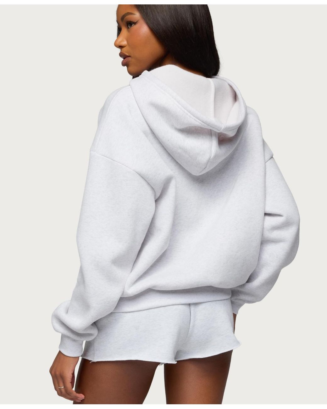 Edikted White Cutie Hoodie