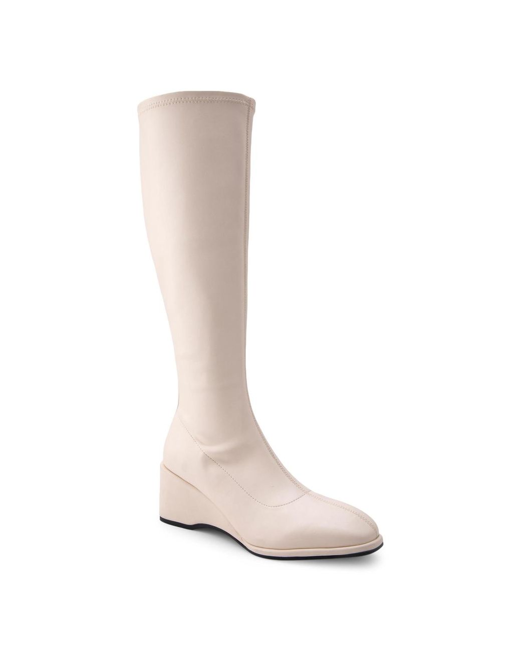 Aerosoles Angela Tall Wedge Boots in White Lyst