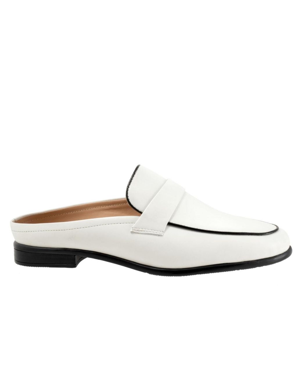 Trotters White Lola Flat