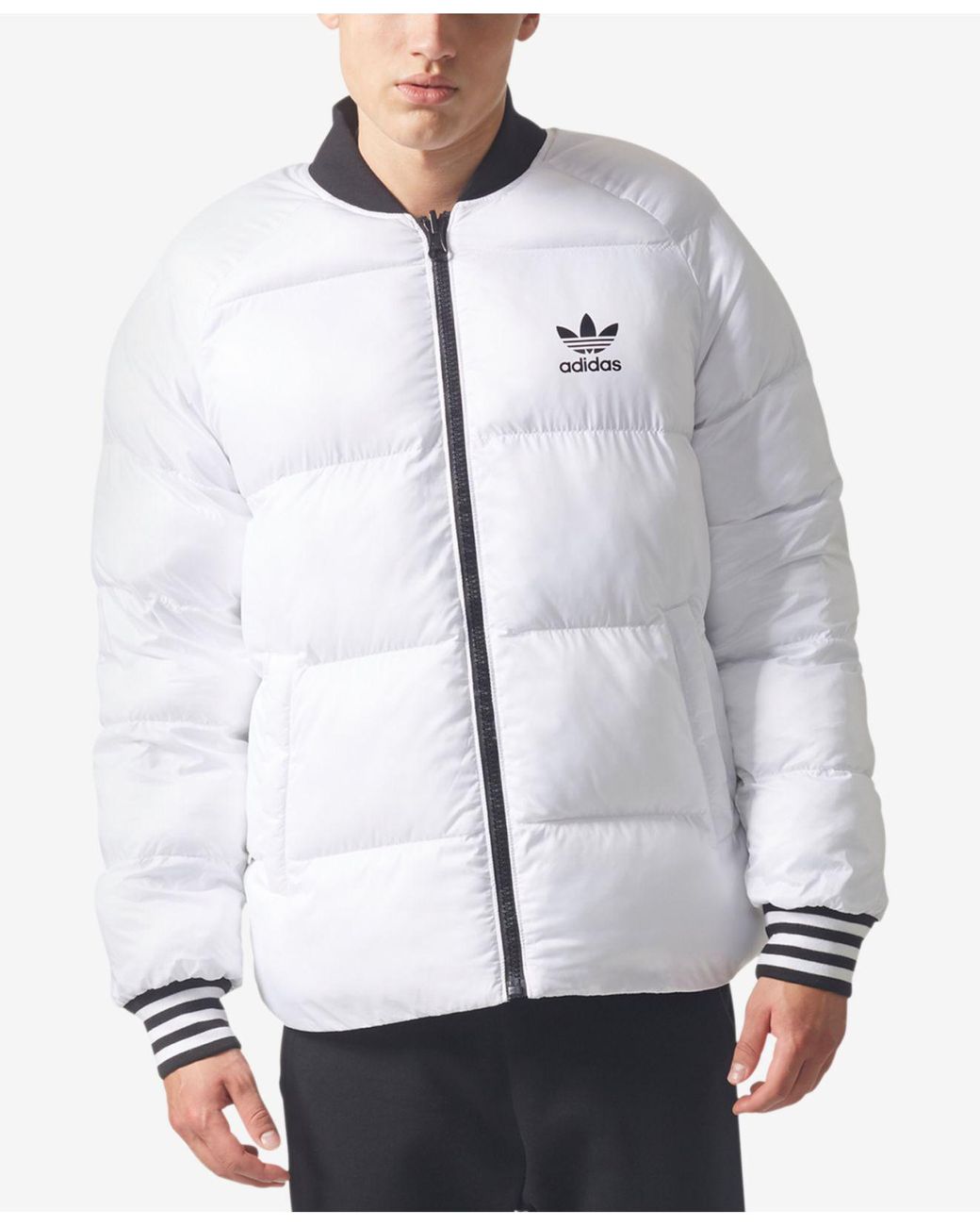 adidas Men's Reversible Puffer Jacket in White for Men | Lyst