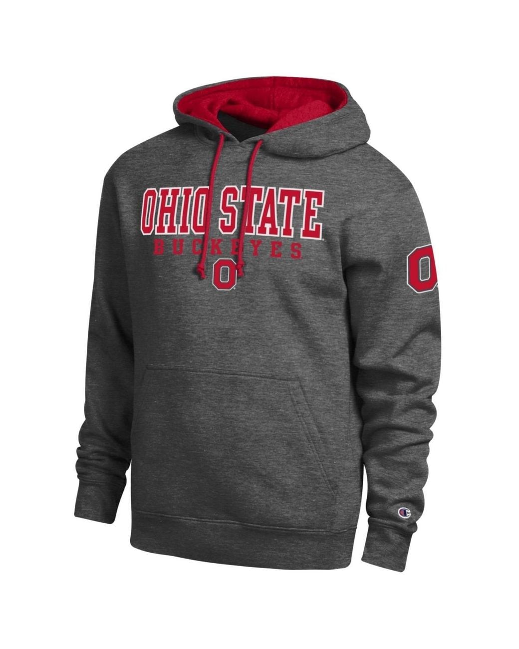 Champion Ohio State Buckeyes Contrast Hoodie in Gray for Men | Lyst