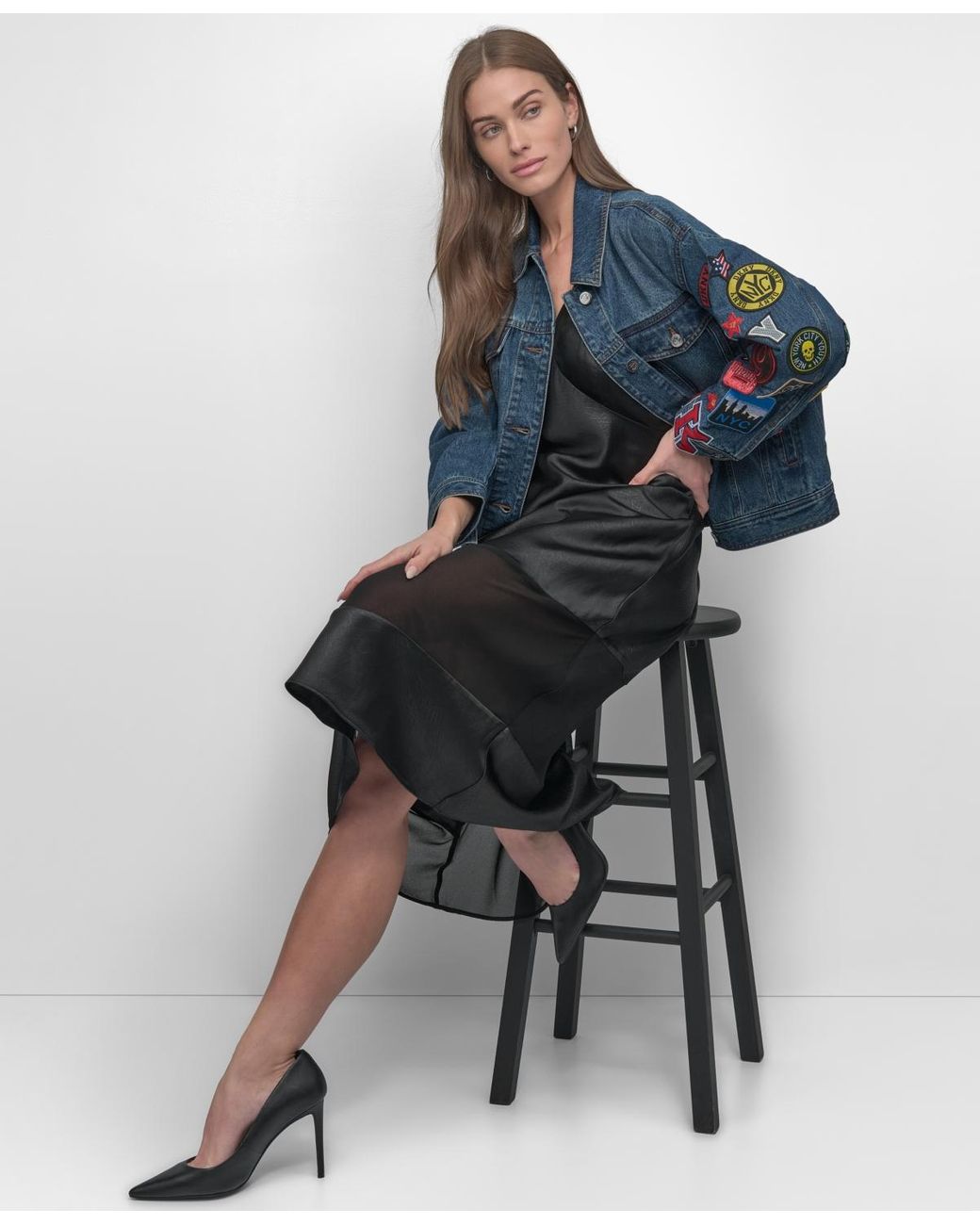 DKNY JEANS ダナキャラン【L】デニムファーコート y2k Amazon.com: DKNY: OUTERWEAR