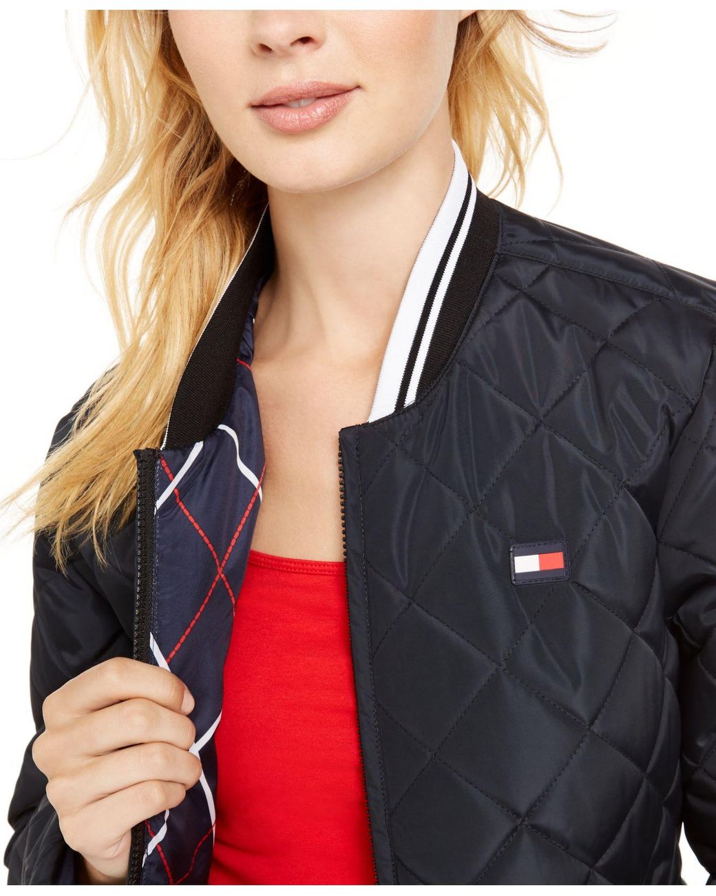 tommy hilfiger sport quilted bomber jacket