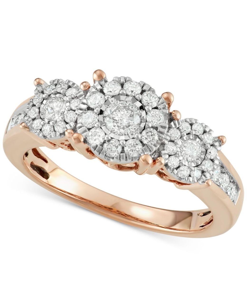 Macys 3 stone shop diamond ring