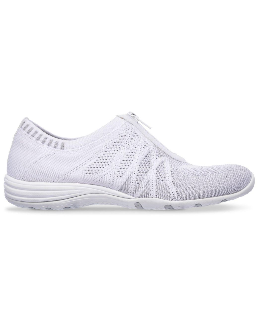 Skechers Unity Transcend Zip-up Sneaker in White | Lyst