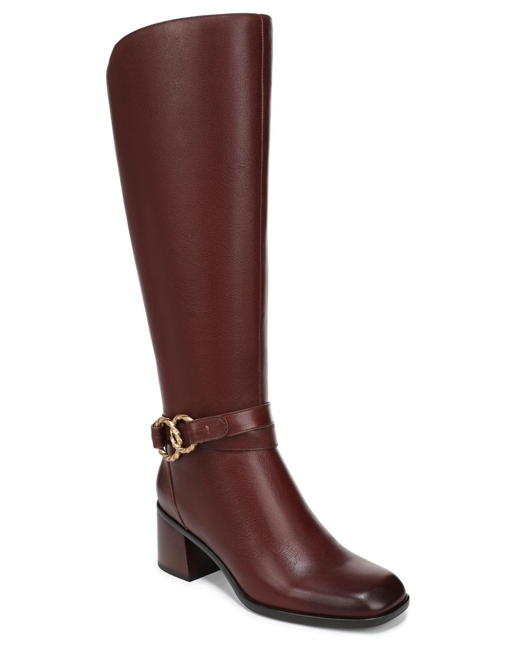Red Calf Riding Boot Naturalizer Isabeau Wide Calf Knee High Tall Boots in Red | Lyst