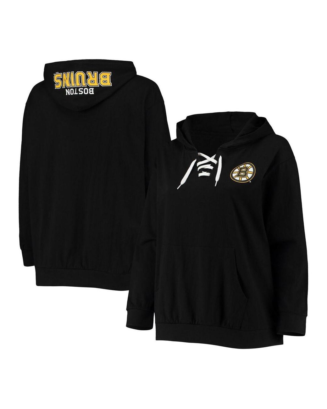 Bruins lace hotsell up hoodie