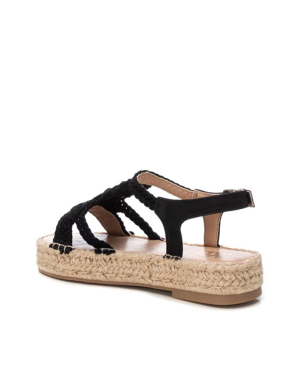 Xti Black Flat Sandals