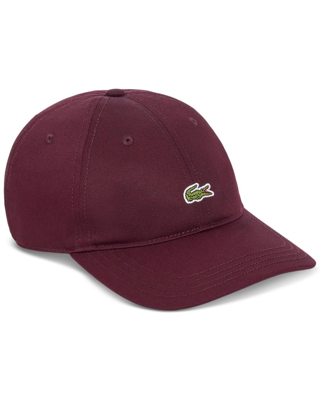 Lacoste Red Adjustable Strap Twill Cap for men