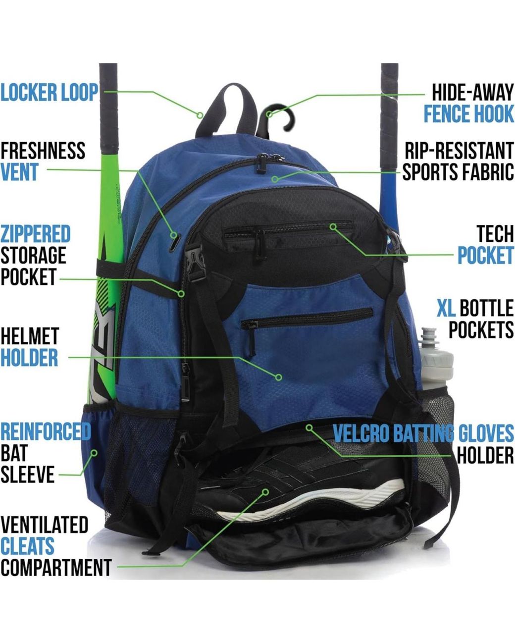 FURLING Blue Baseball Bag – Backpack