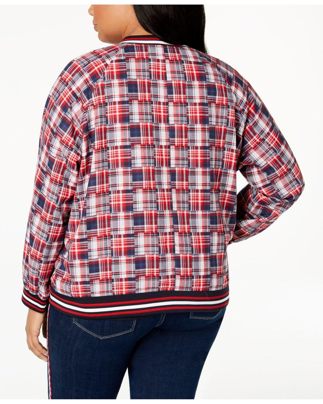 tommy jeans plaid jacket
