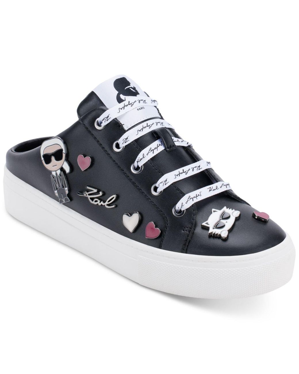 Karl Lagerfeld Cambria Lace up Slip on Charm Sneakers in Blue Lyst