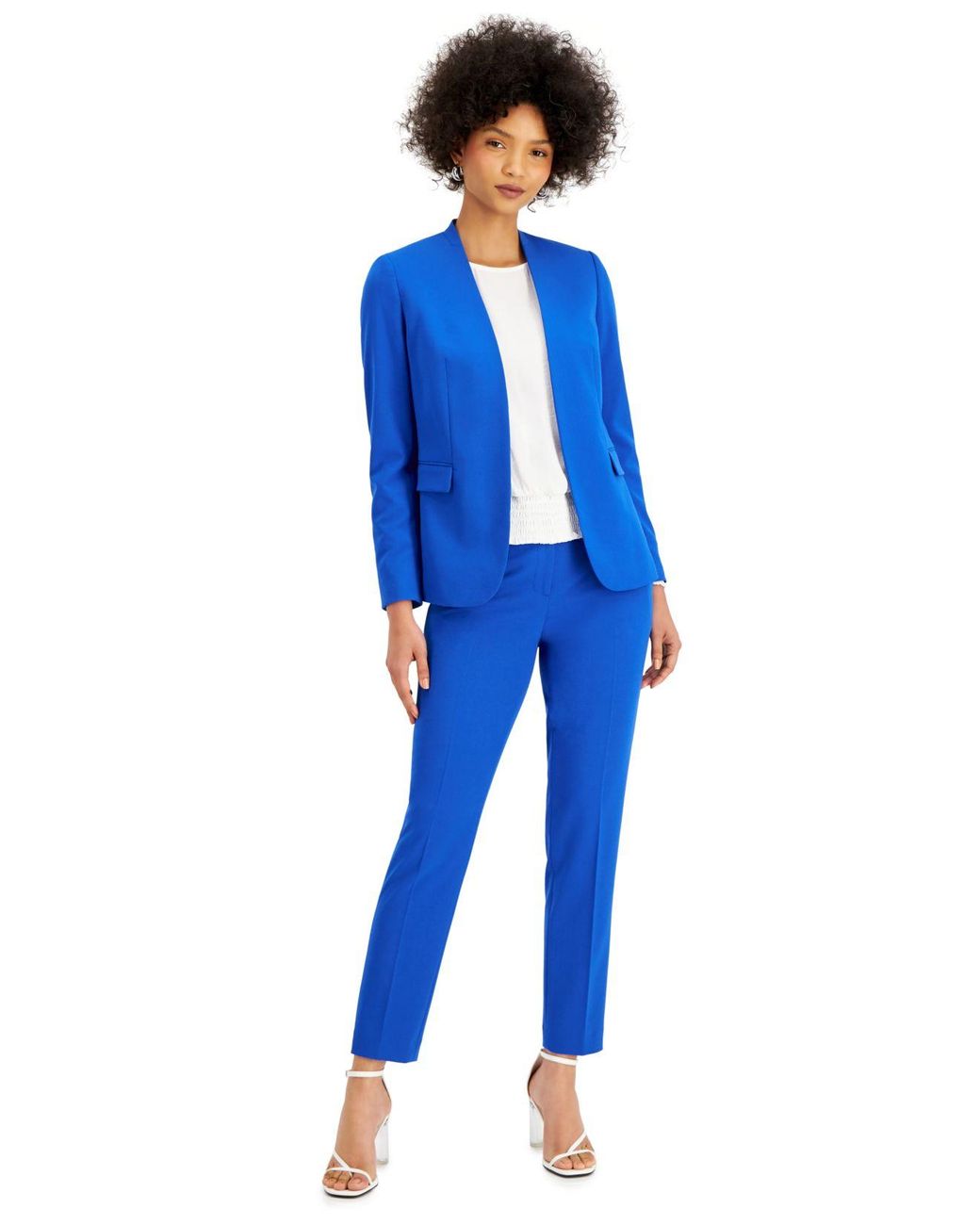 Bar Iii Collarless Openfront Blazer & Straightleg Dress Pants
