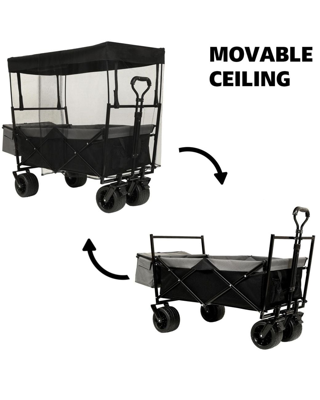 Rainsken Black Collapsible Wagon