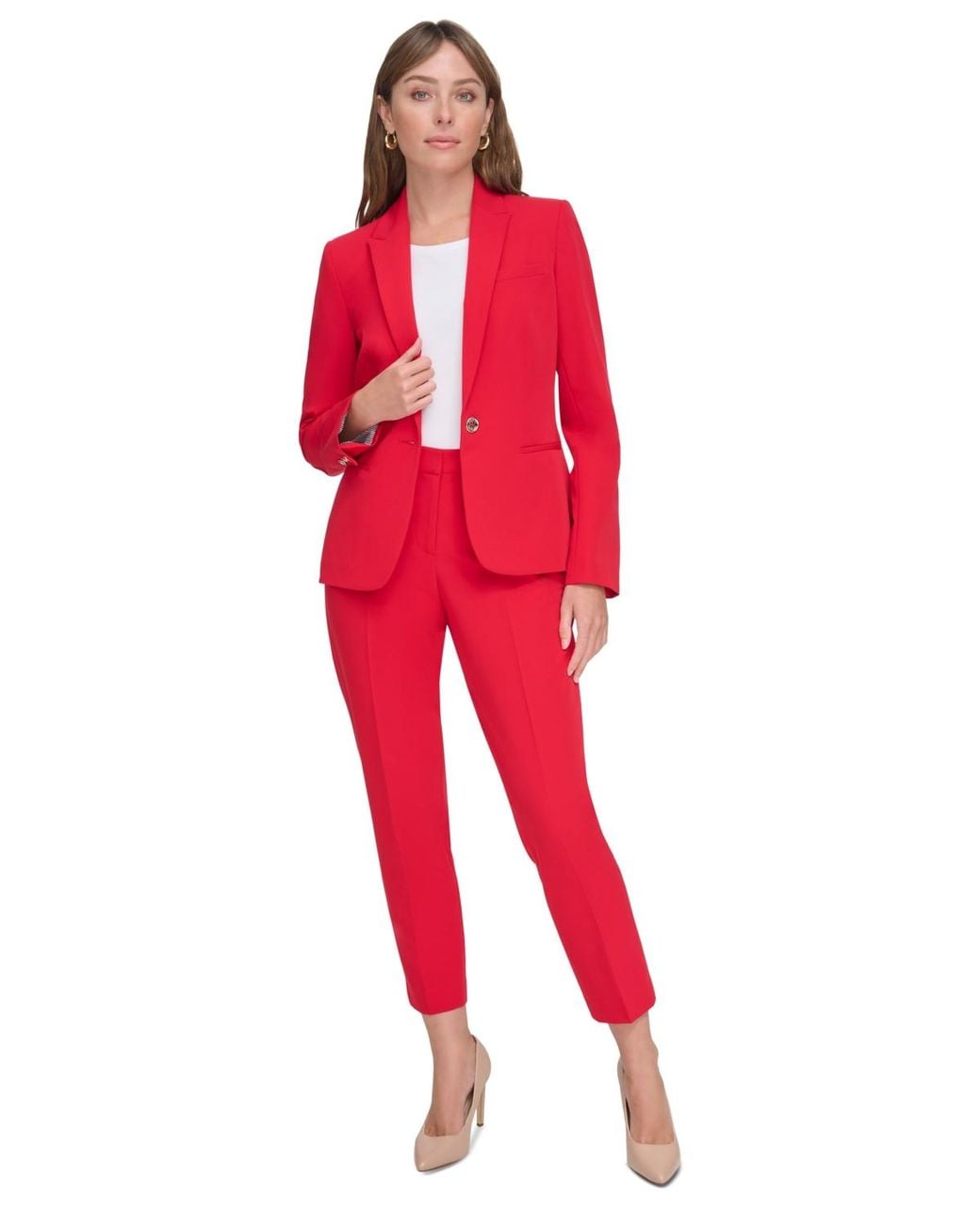 Tommy Hilfiger Red One-button Blazer