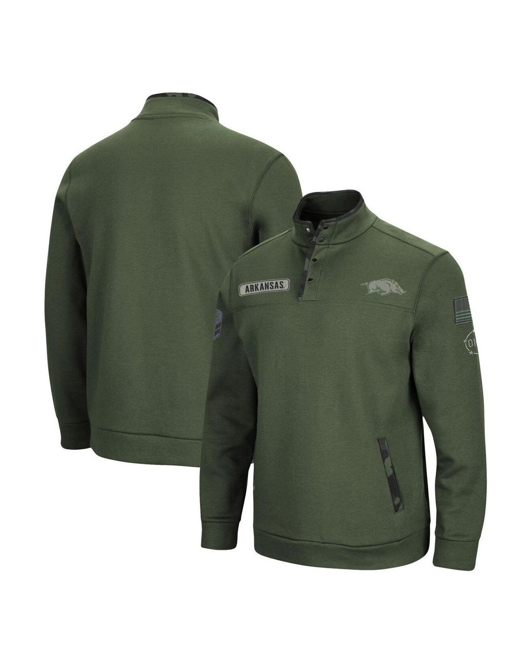 Colosseum Athletics Olive Arkansas Razorbacks Oht Militaryinspired