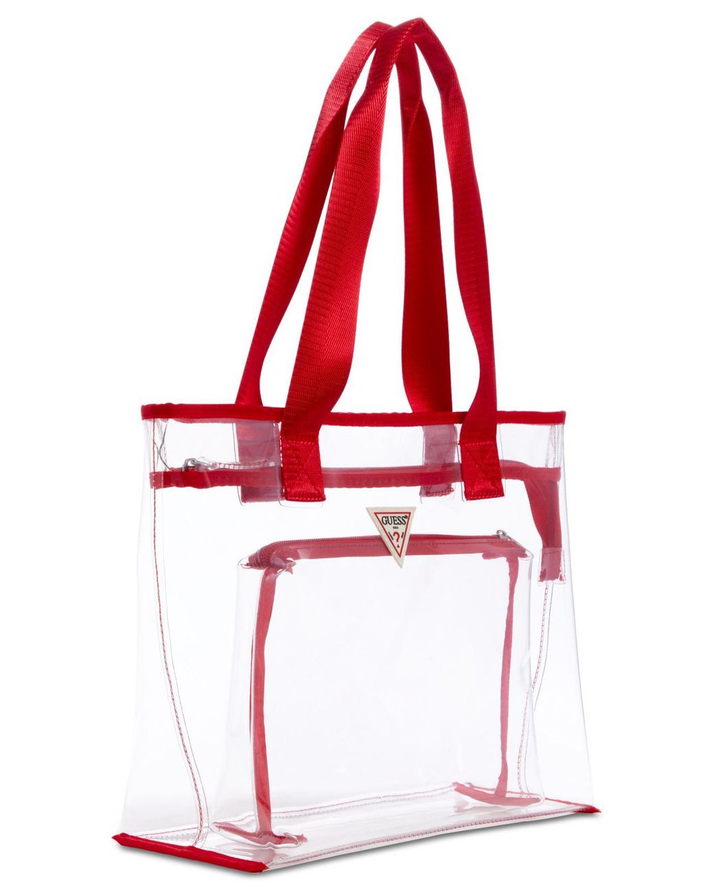 Guess G Vision Clear Tote in Red