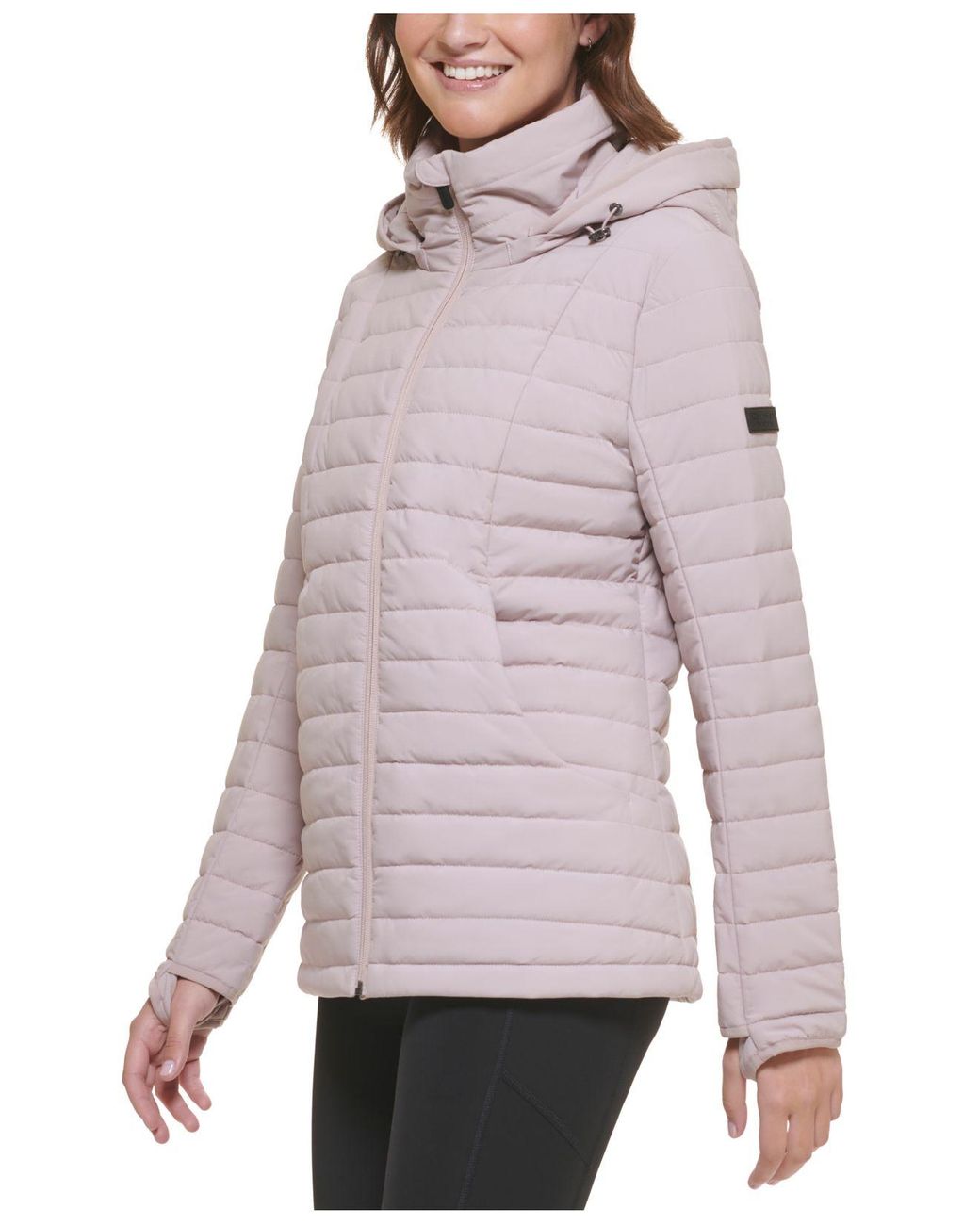 Calvin klein packable down coat with detachable hood outlet