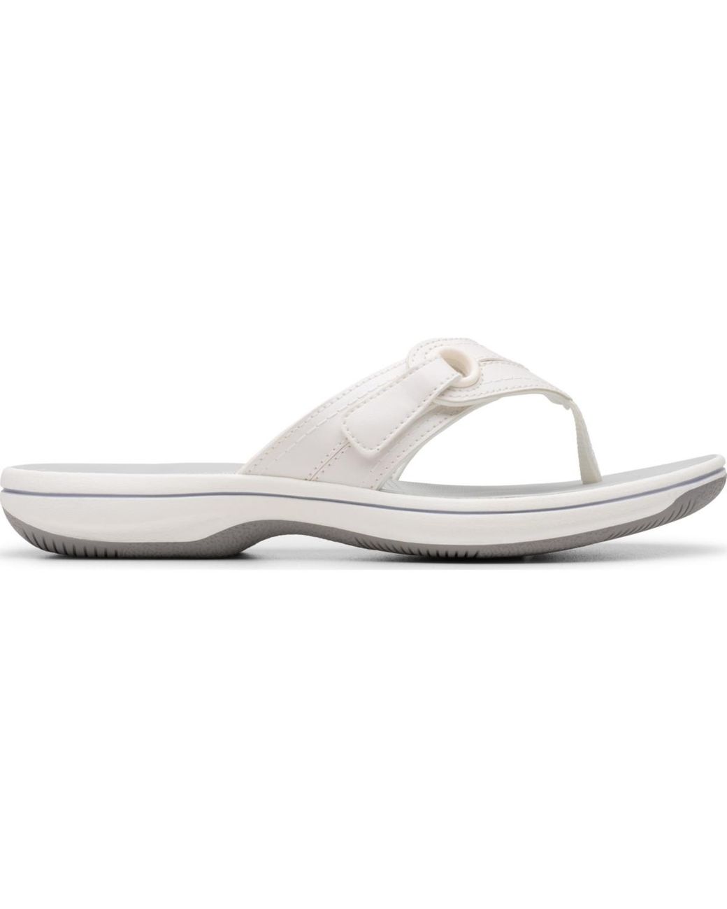 Clarks White Cloudsteppers Breeze Reyna Sandals
