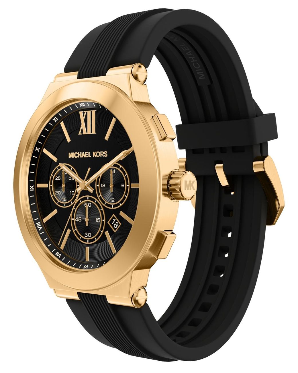 Michael Kors Black Billie Chronograph Silicone Watch for men