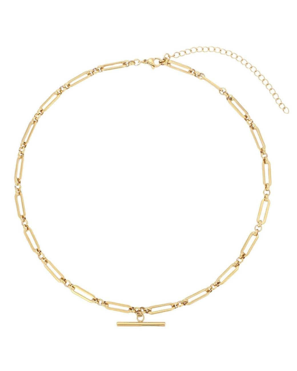 Adornia Metallic Plated Adjustable toggle Bar Necklace