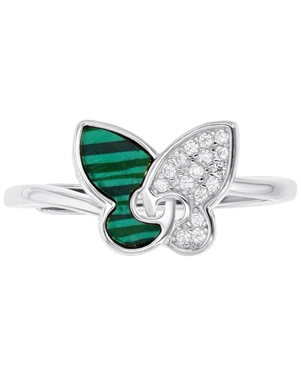Macy's Green Butterfly Adjustable Ring (1.85 Ct. T.w.