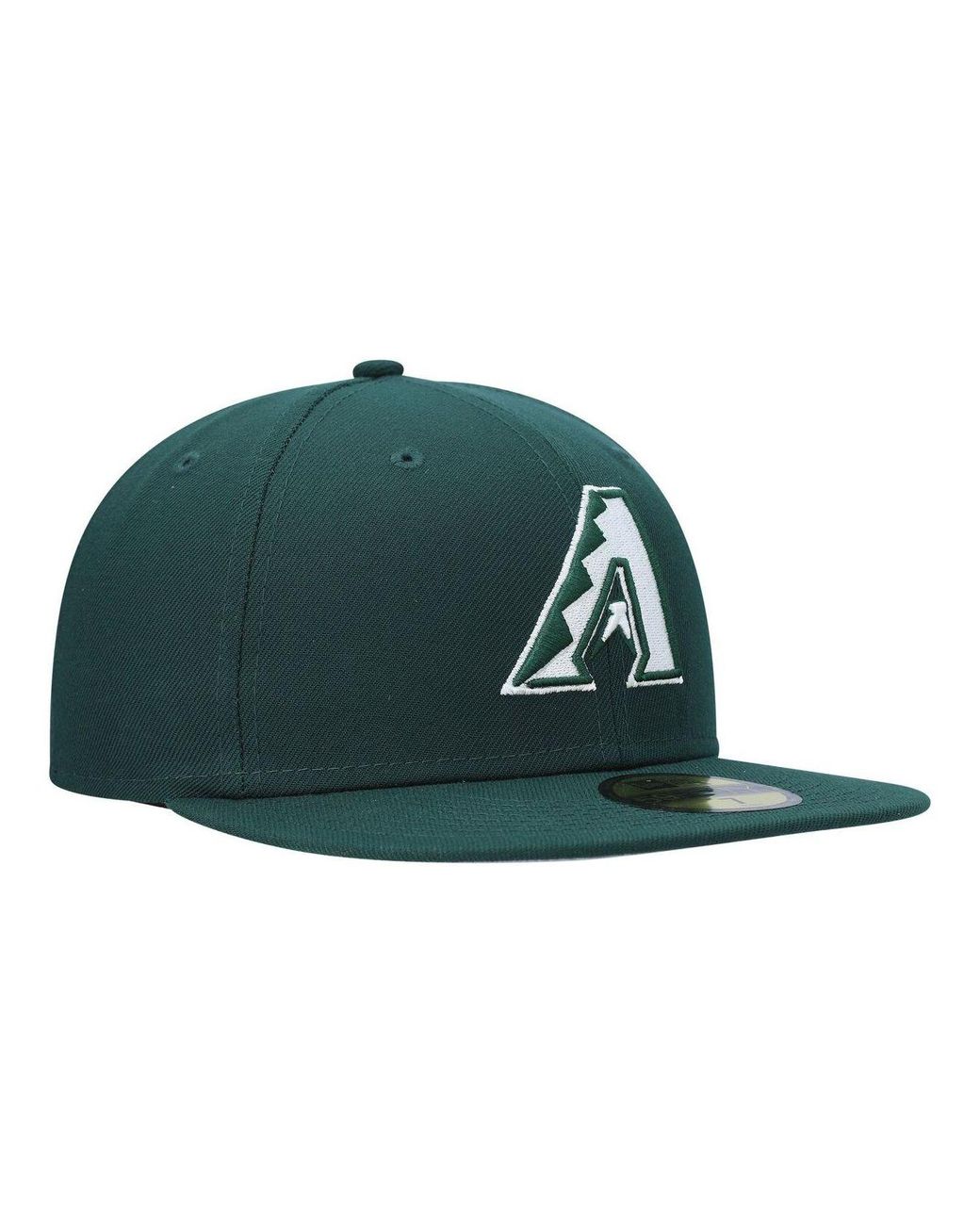 KTZ 59fifty Oakland A's Logo Pinwheel Fitted Hat in Green for Men