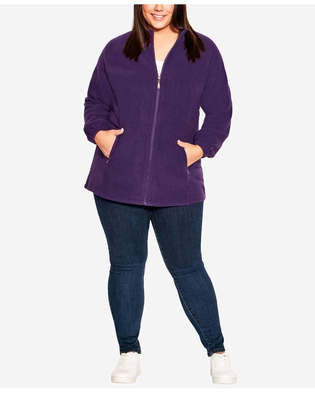 plus size polar fleece jacket