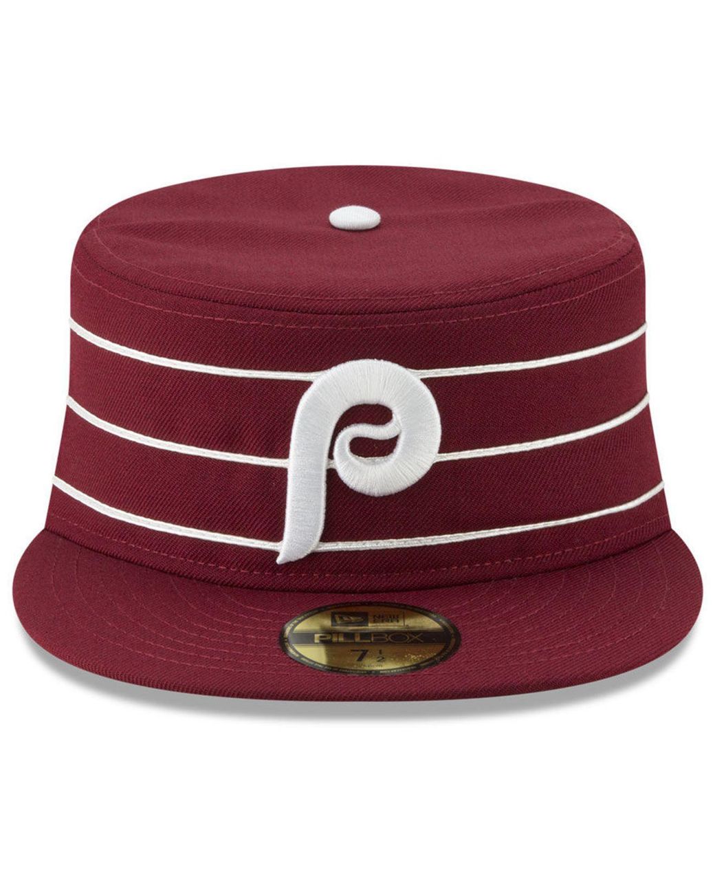 Mens Accessories Hats KTZ Wool Philadelphia Phillies Mlb Logo History Maroon 59fifty Fitted Cap in Red for Men 