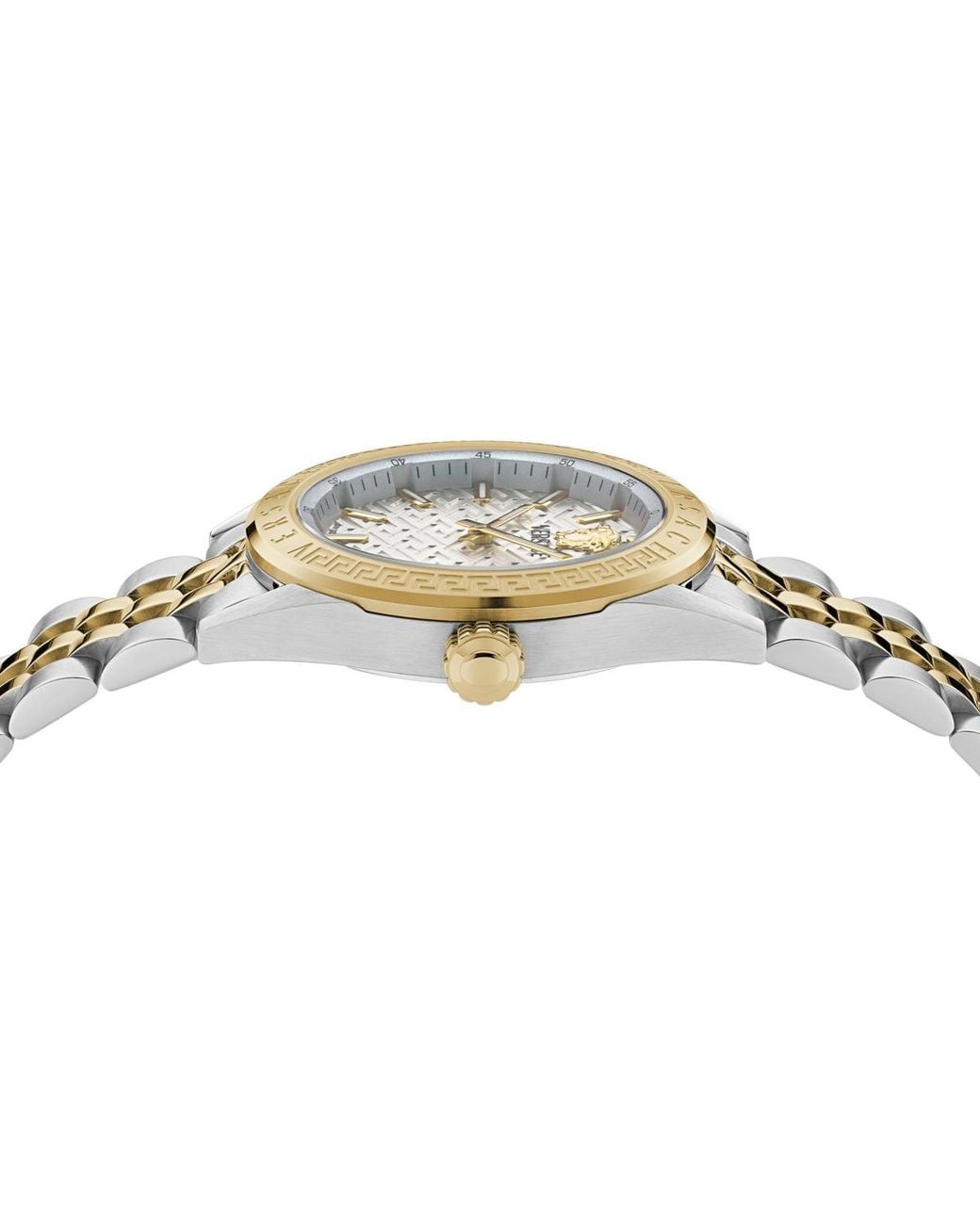 Versace Metallic V-code Two-tone Stainless Steel Bracelet Watch