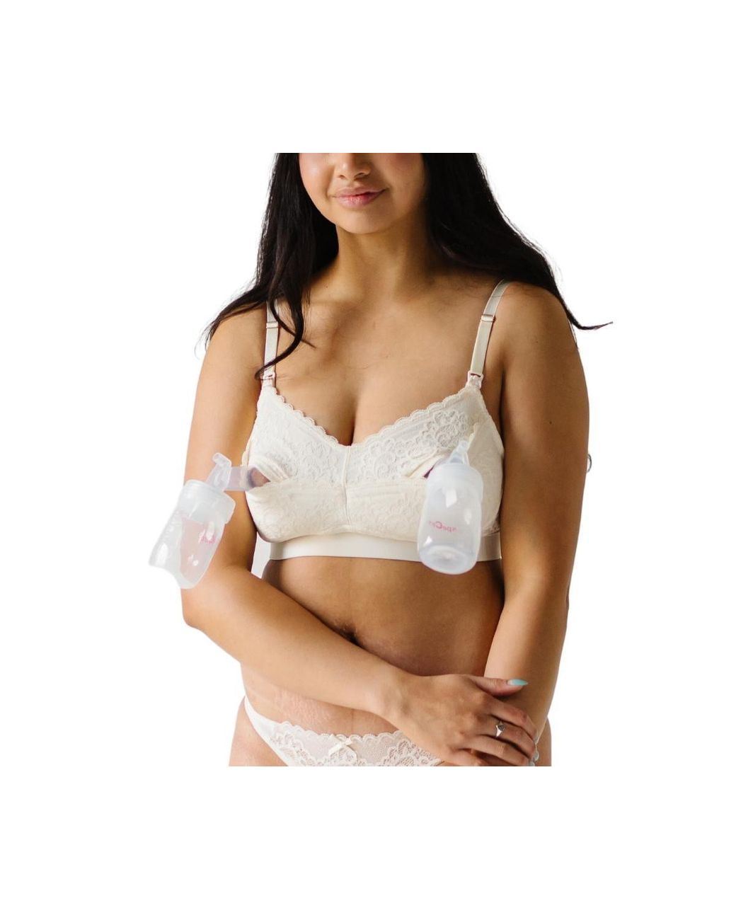 THE DAIRY FAIRY Pippa Nursing And Handsfree Pumping Bra in Brown